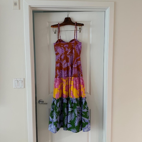 Farm Rio Mixed Tropical Swing Sleeveless Midi Dress - Picture 8 of 8